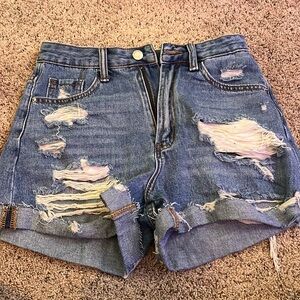 Woman’s blue Jean shorts